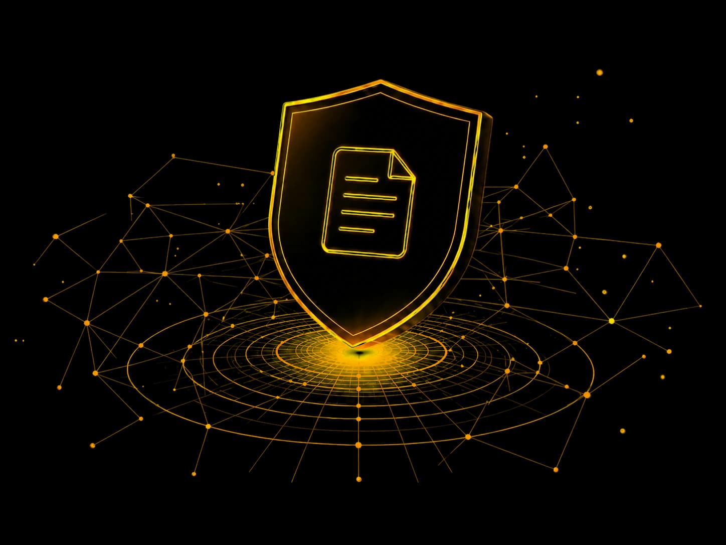 Security shield terms illustration